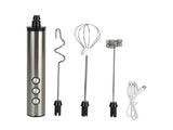 Stainless Steel Milk Frother, USB Charging, Handheld Electric Egg Beater for Home Kitchen V1263-JX-2936