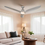 Devanti 64 Inch Ceiling Fan DC Motor w/Light w/Remote - Silver CF-B-64-334-SI