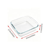 1.8L Square Glass Baking Dish Borosilicate Casserole Pan Oven Microwave Freezer Safe Lasagna V1192-AZ-W-19808