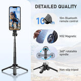 new 4-in-1 multifunctional magnetic selfie stick360&deg Rotation with Wireless Remote, Retractable V1366-AZ2-W-11394