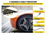 2pcs 6 Feet Rubber Driveway Modular Heavy Duty Speed 185 x 31 x 5.5 cm Cable Protector Ramp for V952-GXB2G6FTZHHXJJSD1V0