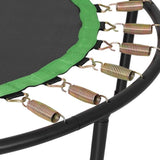 Everfit 48inch Round Fitness Trampoline Rebounder Adjustable Handrail Green TRAMPO-C-MINI48-R-GNBK