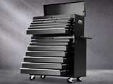 Giantz 16 Drawer Tool Box Cabinet Chest Trolley Toolbox Garage Storage Black TB-16DR-BK