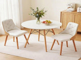 Artiss Table and Chairs Set 3PCS 90cm 2 Seater Round Set for Kitchen, Apartment, DSET-TAB90-2004-WHX2
