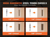 Mortising Attachment for Drill Press, 4 Model Drills Square Hole Chisel Set, Bench Drill Locator Set V952-SYDWQTJ5GCTCK4X2EV0