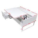 Lift Up White Coffee Table With Storage V195-CT002