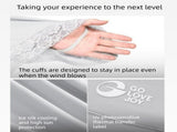 Light Grey M Size 2-in-1 Cooling Lace Sun Protection Cover Up Cape for Women - Lightweight UV Beach V888-ELOSUNG56656-1
