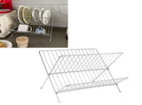 Dish Drainers Foldable X Shape 2 Tier Dish Drying Rack Dinner Plate Bowl Drying Holder Rack for V1294-YM0626-3118220322111