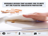 PVC Tablecloth Protector Table Cover Dining Table Cloth Plastic 2134x1070mm 1.5mm V63-838801
