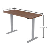 Fortia Sit To Stand Up Standing Desk, 140x60cm, 72-118cm Electric Height Adjustable, 70kg Load, V219-ADKSSTFOWLSV4A