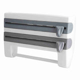 Kitchen Sauce Bottle Storage Rack Paper Towel Holder Mount Kitchen Tool Cling Film Cut Grey V1294-YM0901-JYA03048-02