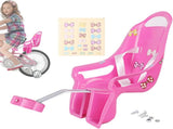 Doll Stroller Seat for Doll, Children's Bicycle Doll Seat with DIY Decals for Decoration PINK V1237-ZY-203-0697
