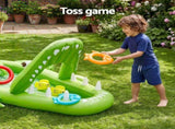 Bestway Inflatable Alligator Kids Play Pool with Slide 234cmx163cm Green BW-POOL-PLAY-53169