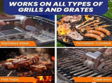 Electric Grill Brush Cleaner Cordless Rotating Brushless for Outdoor Grilling Brown V1188-MS-710-110