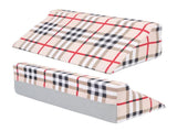 Wedge Pillow R Shaped Removable Slip Resistance Plaid Pattern Bedsore Turning Wedge Pillow for Side V1294-YM0901-3117230161912
