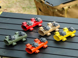 2PCS Adjustable Tent Rod Holders with 4PCS 30cm Ground Stakes, Portable Awning Canopy Pole Supports V1308-DSZKI-2306-1