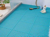 10PCS Suction Cup Floor Mats Anti Slip Plastic Mosaic Bath Mat for Kitchen Bathroom Blue V1294-YM0716-3112220042314