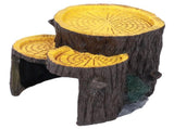 Resin Mini Stump Shape Hiding Hole Wooden Cave Artificial Aquarium Plants Ornaments for Shelter V1294-YM0715-3115210274111
