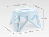 Blue Portable Folding Stool - Compact Lightweight Plastic Step Stool for Camping, Fishing, Kids, and V888-ELOSUNG38025
