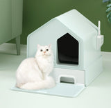 Petwiz Enclosed Cat Litter Box House Green V378-PWCLB-GR