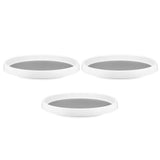 White Rotating Spice Rack Kitchen Organizer with Non- Base, Large Capacity 30cm Plastic Turntable V1369-AZ3-W-18146