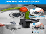 Upgraded 3 in 1 Bathroom and Kitchen Sink Drain Strainer V1258-DP02-C-829
