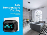Wireless doorbell with LED, temperature display, waterproof electronic doorbell kit, with 2 plug-in V1188-MS-313-0546