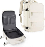 40L Travel Backpack Cabin Bag, Dry Wet Sorting, with Luggage Strap, 42 x 30 x 20 cm, Beige V1188-MS-325-0355