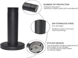 DOKU 10Pcs Door Stop, 3.5 Inch Heavy Duty 304 Stainless Steel Door Stopper with Rubber Tips Bumper, V1258-DP02-WO-450