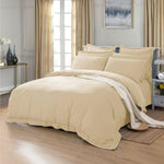 1000TC Tailored Queen Size Yellow Cream Duvet Quilt Cover Set V493-Q-9