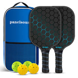 Blue Pickleball Paddle Set - Premium Fiberglass Surface - Lightweight Honeycomb Core, Cushioned V888-ELOSUNG48952