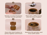 Portable Electric Coffee Bean Grinding Cup & Juicer with Safe Hidden Stainless Steel Blades - 420ML V888-ELOSUNG49269