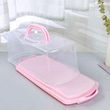 Rectangular Cake Carrier Box with Click Closure Green Plastic Container for Cakes & Muffins V1192-AZ-W-26681