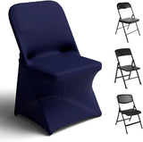 Spandex Folding Chair Covers 100 Pcs Universal Fitted Stretchy Dining Chair Slipcovers for Wedding V1258-DP02-C-1411