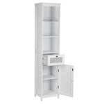 Artiss Bathroom Cabinet Storage 161cm White Rattan Tallboy Toilet Cupboard FURNI-G-BATH-RAT-01-WH