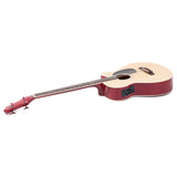 Karrera 4 String Acoustic Bass Guitar Electric Pickup 5 Band Equaliser Natural ACG43-NAT