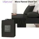 Ardor Micro Flannel Sheet Set Charcoal Mega Queen V442-INT-SHEETS-ARDORMICROFLANNEL-CHARCOAL-SQ