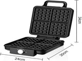 Waffle Makers & Irons, 1500W Waffle Machine with Doublesided Heating, Coating, Temperature Control, V1107-CS-OIBTKD18