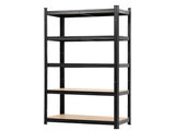 Giantz Garage Shelving 1.6X0.8m Warehouse Shelves Storage Rack Pallet Racking Black WR-E-8X16-BK