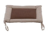 Linen Seat Cushion Coffee Color AntiDeformation MultiLayer Cotton Linen Chair Cushion with Fixable V1294-YM0901-3111210213911