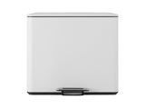 Cefito Pedal Bins Rubbish Bin Dual Compartment Waste Recycle Dustbins 40L White RB-40L-2C-WH