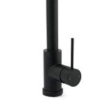 Matt Black Round Pull Out Down Kitchen Sink Tap Laundry Basin Mixer 2 Way Spout V1233-KRD519BL