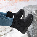 Women's Outdoor Snow Boots, Waterproof Warm Winter Boots with Fleece Lining and Non-Slip Sole for V1189-LC-DG-00234