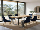 Dinero Navy Velvet&Natural Table Set V264-DNT-412C-NTR-DNC-414V-BLU-6