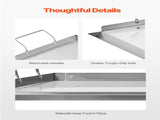 Stainless Steel Griddle, 23x16 inch Universal Flat Top Rectangular Plate, Gas Grill Griddle for BBQ V952-DCJPBXG2316IQ5MBZV0
