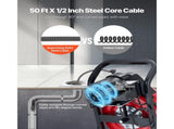 Drain Cleaner Machine 15m x 13mm, Manual Feed Sewer Snake Auger on Wheels - with 4 Cutters & V952-SDJJKLSGDSTJWGUIY002V3
