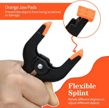 Plastic Spring Clamps Heavy Duty 6 Inch Backdrop Clips for Woodworking and Photography, Black, 12 V1189-LC-RY-00015