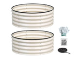 Green Fingers Round Raised Garden Bed 2 Pack Galvanised Planter Box Rust Resistant 60x60x30cm White GB-ROU-6030-WHX2