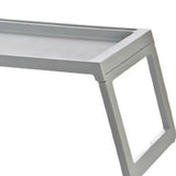 Laptop Bed Desk PP Folding Simple Downward Grooved Design Lap Desk Bed Table with Charging Hole for V1294-YM0716-3116220007012