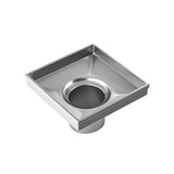 10x10cm Square Shower Drain with Removable Tile Insert Grate Stainless steel 304SS, CUPC Certified V63-955491